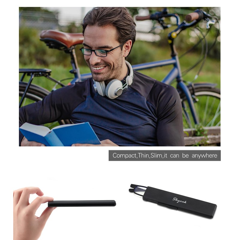 2 Pack Ultra Thin Lightweight Folding Reading Glasses Women Men