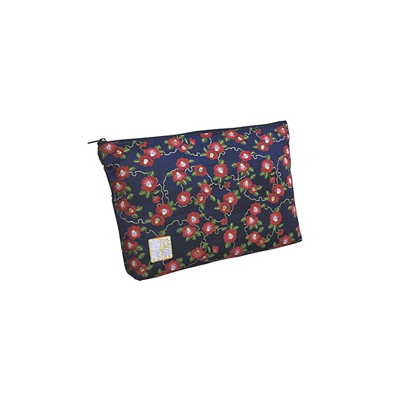 Brocade bolsa con cierre, forrada con brocado Nishijin, talla L.,
