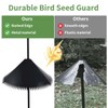 Metal Squirrel Baffle for Bird Feeder Pole, 19" Black Pricked