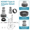 Dimakung 4 Pack 1.25" to 1.5" Pool Hose Adapter A