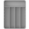 Simple Houseware 5 Compartments Kitchen Drawer Flatware, Gray