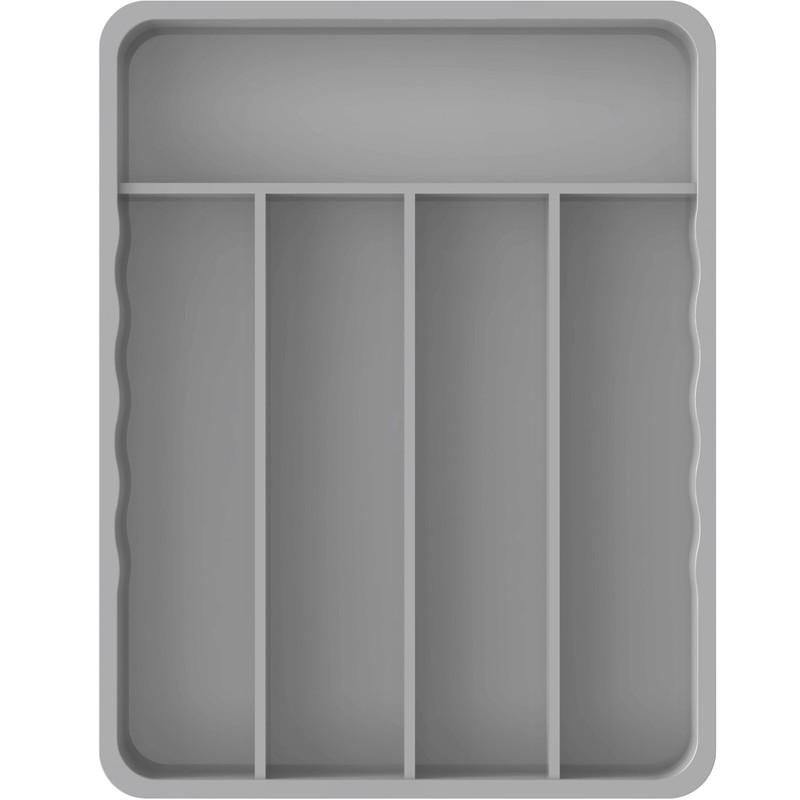 Simple Houseware 5 Compartments Kitchen Drawer Flatware, Gray