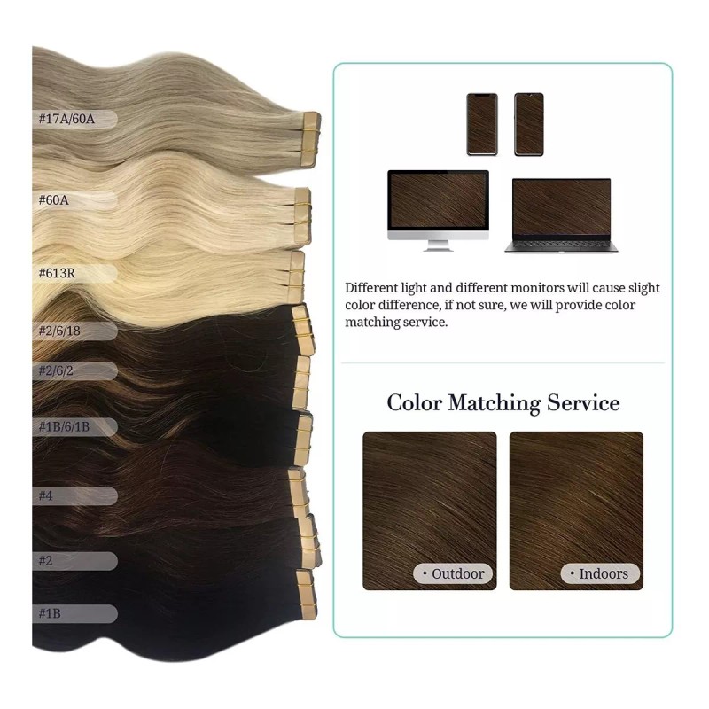 Doores Extensiones De Cabello Humano 100% 10in 30gr Marrón Chocolat