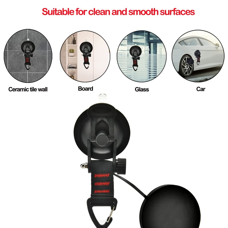 Suction Cup Camping Set - 4 Pieces Suction Cup Hooks