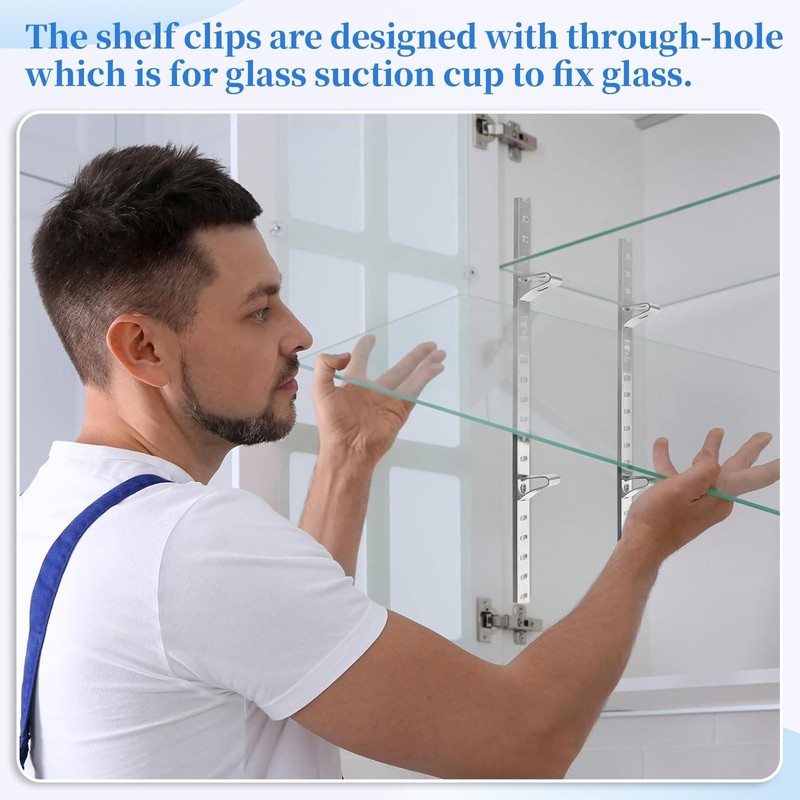 Sel Natural 16 Pcs 40 Inch Shelf Pilaster Tracks and
