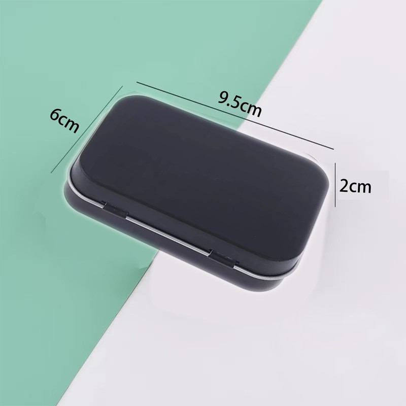 6PCS Rectangular Tin Boxes with Lids,Metal Empty Tins,Metal Empty Hinged