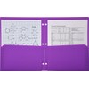 Lion 2-Pocket Plastic Folder for Binder, Lavender Purple, Pack of