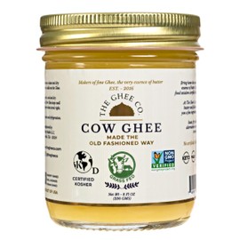 The Ghee Co, Grass fed Ghee, 8 oz, Non GMO,Kosher and Halal, Paleo & Keto friendly, Lactose & Casein Free, Made homestyle, Glass jar