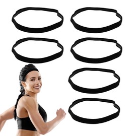 Thin Headbands for Women, 6 PCS Non Slip Elastic Headband, Skinny Headbands for Women Men Girls Boys Teen, Lightweight and Skin-Friendly, Black