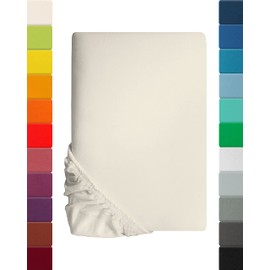 Lavea Jersey Fitted Sheet, Maya Series, 100% Cotton, High-Quality Workmanship, Elasticated and Oeko Tex 100 certified