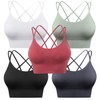 Sykooria Workout Bras for Women Criss Cross Gym Sets Padded