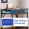 Pamray 32 Inch Small Computer Desk with Drawers for Bedroom