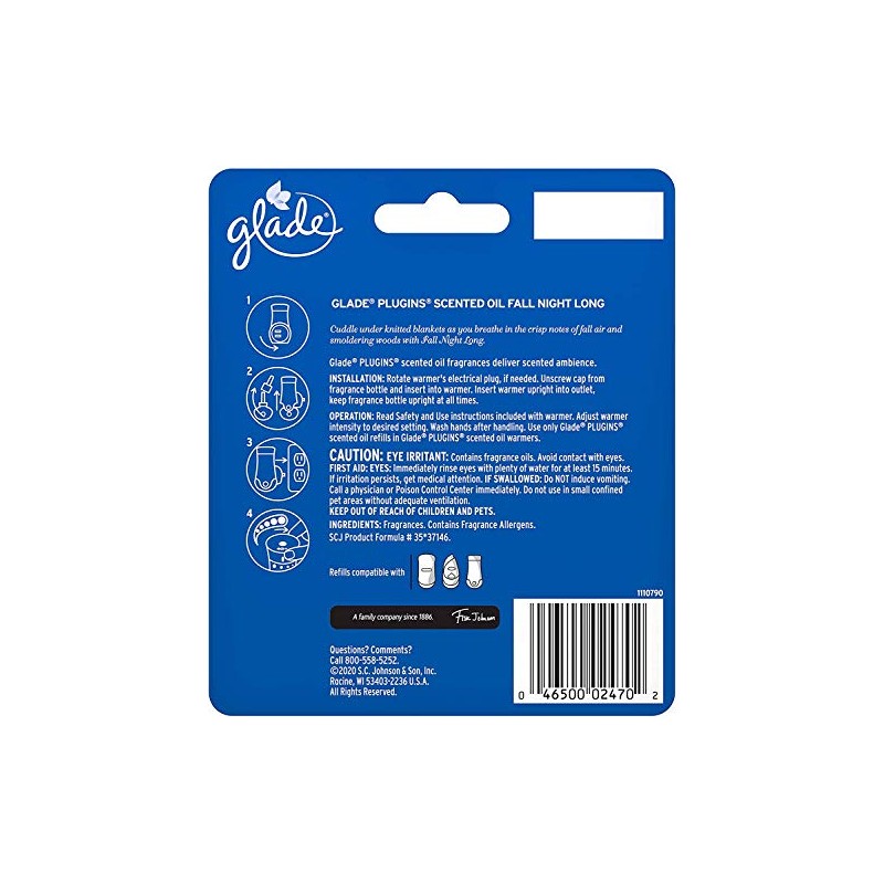 Glade Scented Oil Refills - Fall Night Long - Holiday