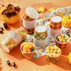 Romooa 48 Pcs 9oz Fall Paper Bowls Plaid Treat Snack