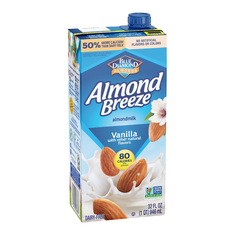 Blue Diamond Almonds Breeze Dairy Free Almondmilk, Vanilla, 384 Fl