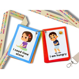 Communication Cards for Non Verbal Children and Adults, Autism Special Needs Visual Aid Communication Speech Delay Flash Cards