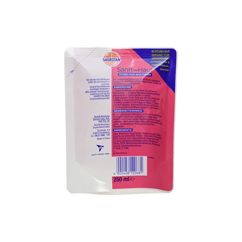 Sagrotan Sagrotan Velvet Foam Refill Cherry Blossom and Rose, 0.265