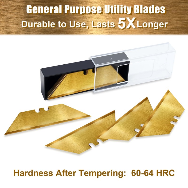 Harita Utility Knife Blades, 60 Pack Standard Replacement Blades for