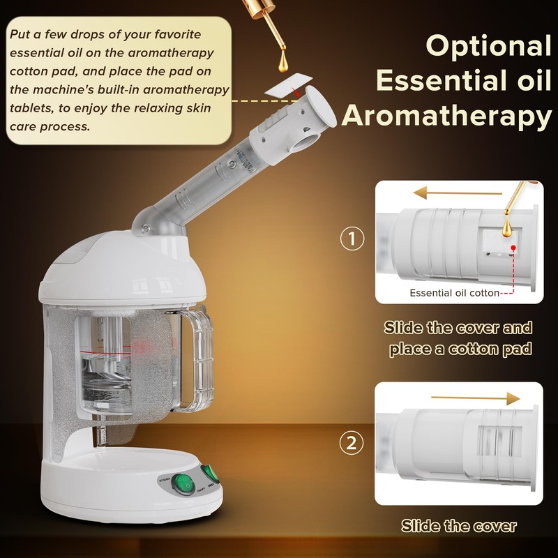 Easy to Clean Facial Steamer, Portable Nano Ionic Face Steamer