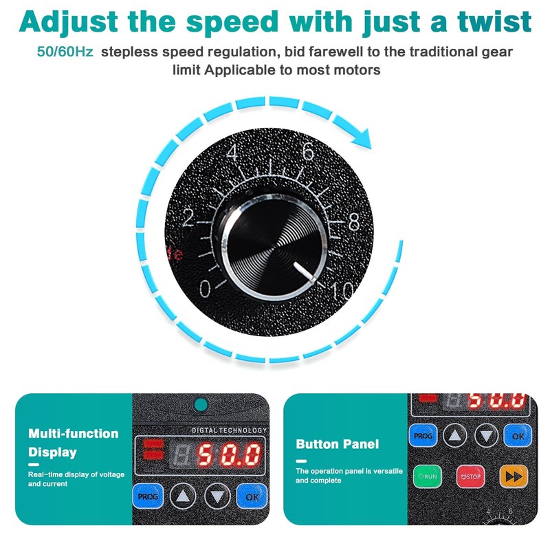 VFD Variable Frequency Drive, 220V VFD Frequency Converter 1 Phase