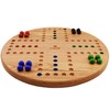 Solid Oak Double Sided Marble Board Game Hand Painted by