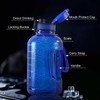 GEMFUL 2L Half Gallon Water Bottle with Time & Handle