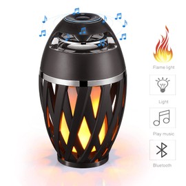 Led flame speaker Bluetooth Speaker,Dancing Flames Outdoor Indoor Portable Bluetooth Speaker &Torch Atmosphere Light USB