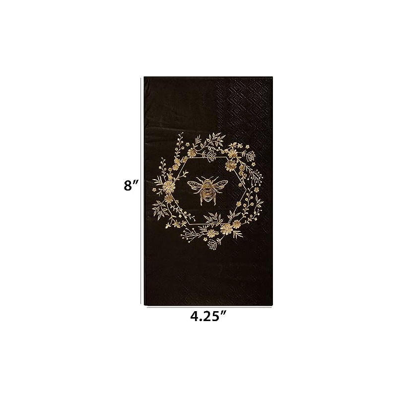 Honeycomb Hive Gold Foil Guest Napkins, 16 Count (TW8-25361)
