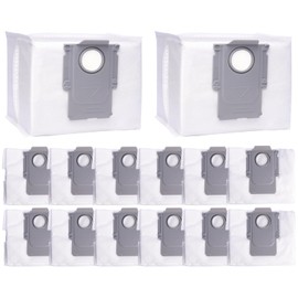 14 Pack Replacement Dust Bag for Roborock S8, S8 Pro Ultra, S7 MaxV Ultra, S7 Pro Ultra, Q7, Q7 Max, Q5, Q5 Pro, Q8 Max, Self-Emptying Dock, 3L Large Capacity Diposable Bag Accessories Set
