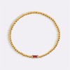 Mint & Lily Gold Beaded Birthstone Bracelet (January Garnet, 7")
