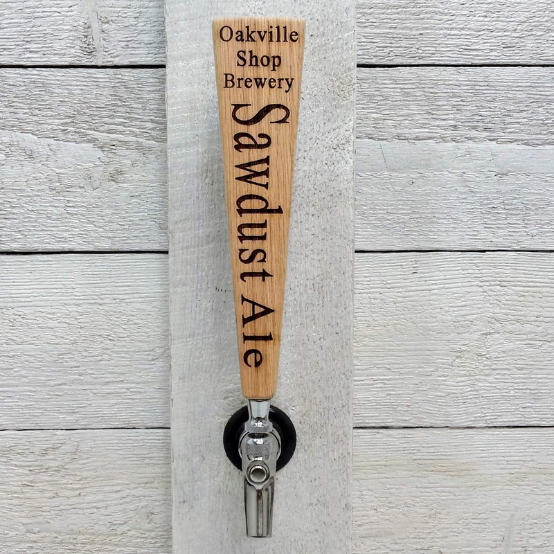 Customized Beer Tap Handle Tapered Shape Solid Wood (Tall with