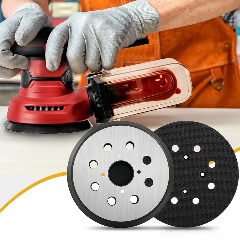 Gnellkoor Hook & Loop Orbital Sander Metal Pads Replacement for