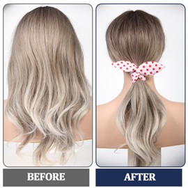 Nogeqi 4 Pcs Polka Dot Hair Bun Maker, Hair Donuts for Buns, Quick Lazy French Braid Hair Tool, Flexible Hair Twister, Hair Accessories for Women Bun Maker, Hair Styling Accessories for Women Girls