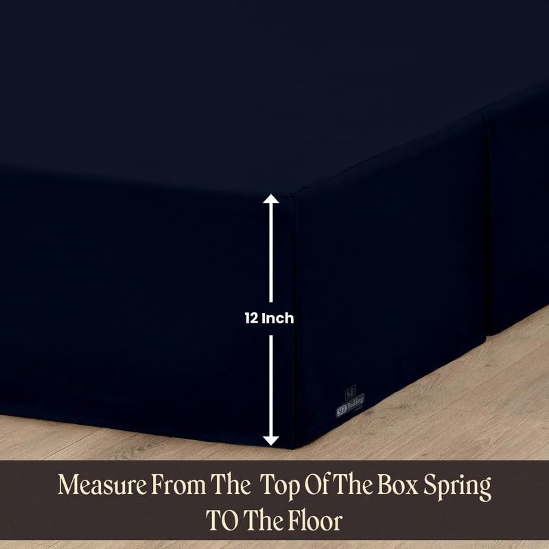 SGI 12 Inch Drop King Size Navy Blue Solid Bed