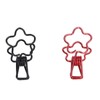 100pcs Binder Clips Black Red Cute Cartoon Flower Shape Metal