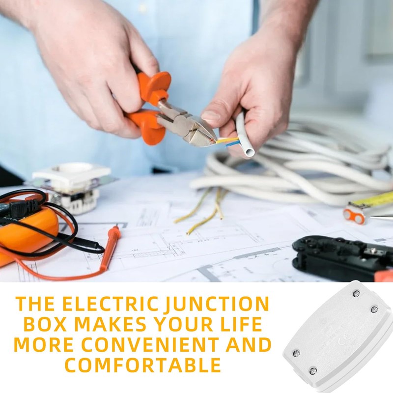 3 Way Terminal Electrical Junction Box – 2 Pack Waterproof