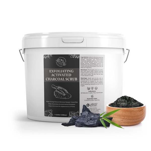 Exfoliating Activated Charcoal Scrub - 128oz - Eucalyptus