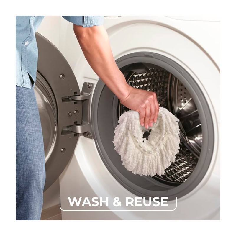 O-Cedar System Easy Wring Spin Mop & Bucket with 3