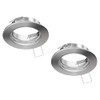 ledscom.de Fere Ceiling Mounting Frame Round Matte Stainless Steel Set