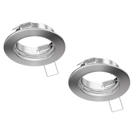 ledscom.de Fere Ceiling Mounting Frame Round Matte Stainless Steel Set of 2