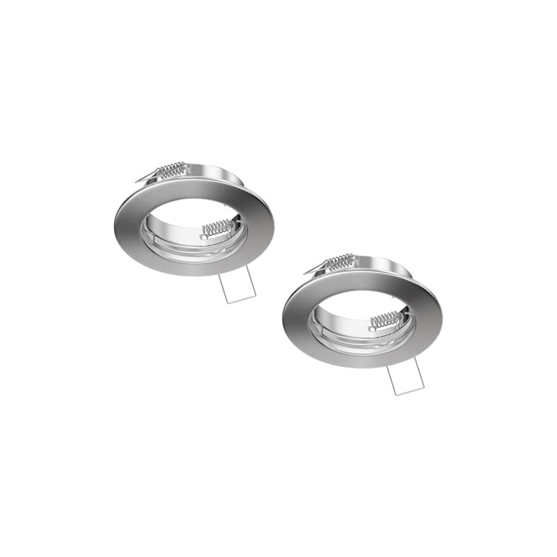 ledscom.de Fere Ceiling Mounting Frame Round Matte Stainless Steel Set