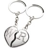 BRUBAKER Partner Pendant Keyring Broken Heart + Engraving with Your