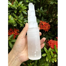 Wholesale 8" Selenite Skyscraper Tower, Extra Large Selenite Skyscraper, Selenite Point, Gypsum Crystal, Healing Crystals (10 Towers)