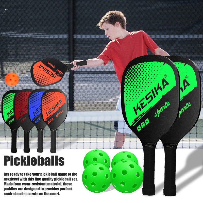 Pickleball Paddle Set Pickleball Rackets Ball Set 2 Rackets &