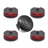 WETOOLPLUS 5 Pack 0.065'' Replacement Trimmer Spools & Cap Cover