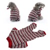 Dog Pajamas Soft Stretchy Machine Washable 4 Legged Striped Puppy