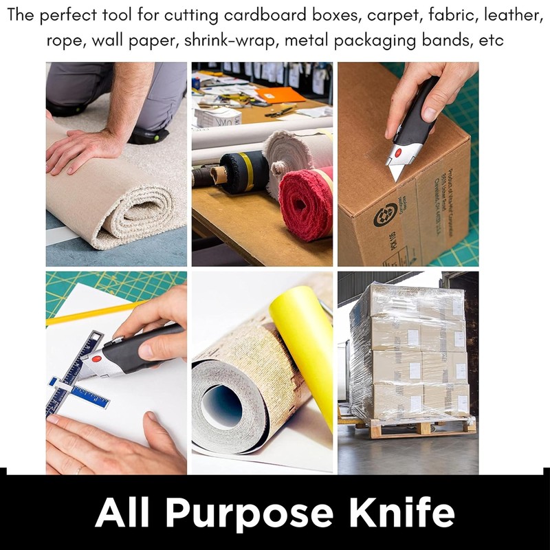 INTERNET'S BEST Premium Utility Knife Set | Retractable Box Cutter