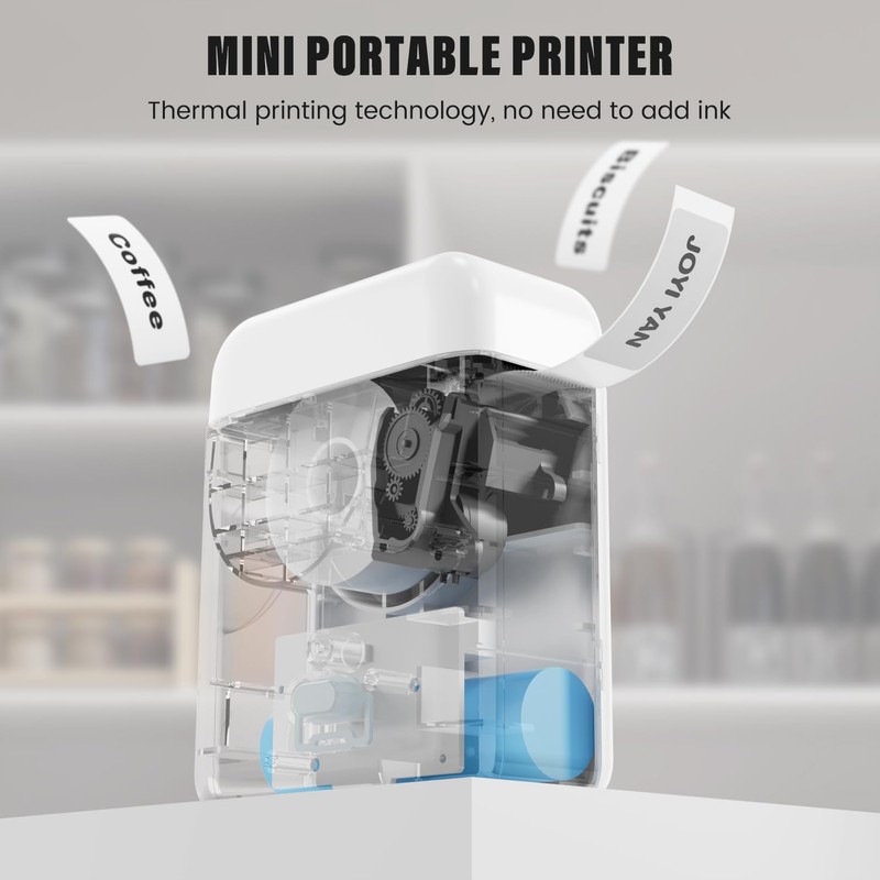 Mini Label Printer, Upgraded Label Maker and Portable Label Maker