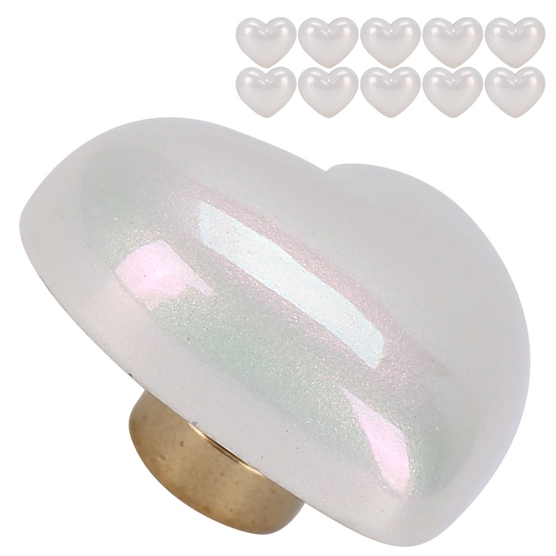10pcs Heart Beads Imitation Pearls Beads Nail Art Decoration DIY