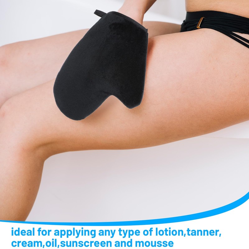 Lnngub 2 Pcs Self Tanning Mitt,Tanning Glove Black Tanning Mitts